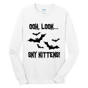 Oh Look Sky Kittens Bat Halloween Bats Tall Long Sleeve T-Shirt