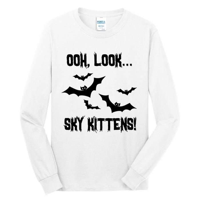 Oh Look Sky Kittens Bat Halloween Bats Tall Long Sleeve T-Shirt