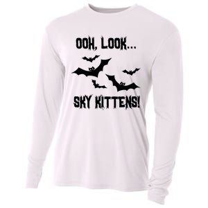 Oh Look Sky Kittens Bat Halloween Bats Cooling Performance Long Sleeve Crew