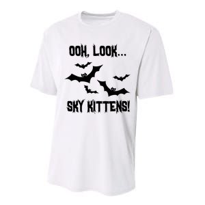 Oh Look Sky Kittens Bat Halloween Bats Performance Sprint T-Shirt