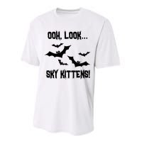 Oh Look Sky Kittens Bat Halloween Bats Performance Sprint T-Shirt