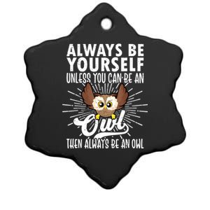 Owl Lover Shirts, Funny Owl Tee, Owl Gifts, Owl Ceramic Star Ornament