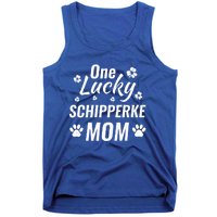 One Lucky Schipperke Mom Dog St Patricks Day Distressed Gift Tank Top