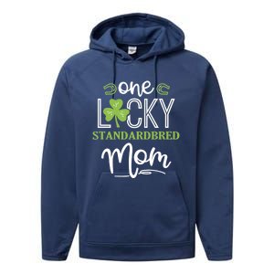 One Lucky Standardbred Horse Mom Irish Horseback Riding Cool Gift Performance Fleece Hoodie