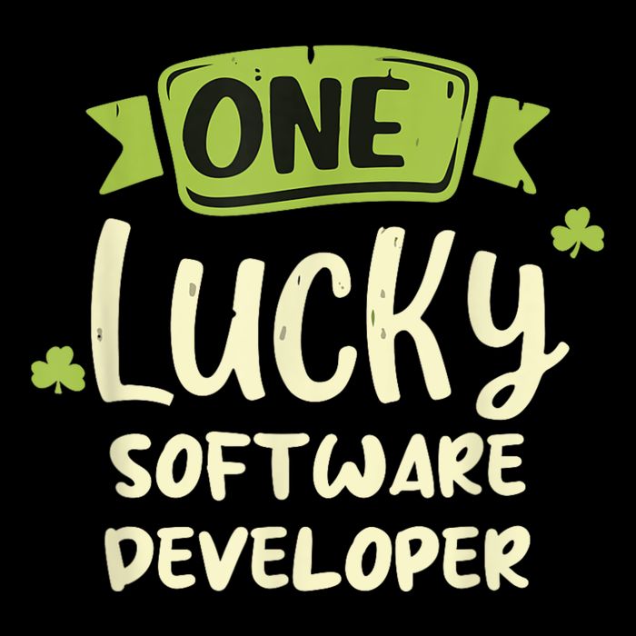 One Lucky Software Developer Irish St. PatrickS Day Flat Bill Trucker Hat