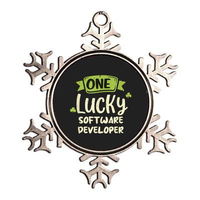 One Lucky Software Developer Irish St. PatrickS Day Metallic Star Ornament