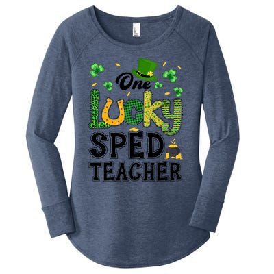 One Lucky Sped Teacher St Patricks Day Funny Gift Women's Perfect Tri Tunic Long Sleeve Shirt