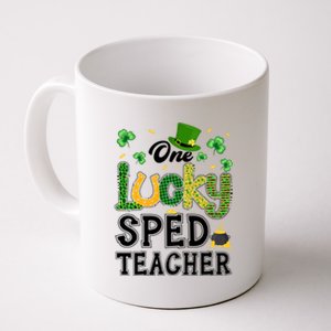 One Lucky Sped Teacher St Patricks Day Funny Gift Coffee Mug