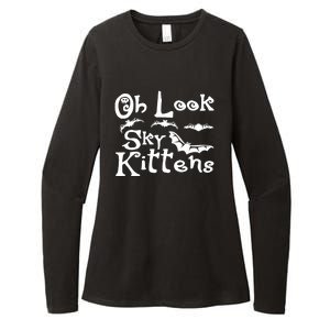 Oh Look Sky Kittens Bats Bat Womens CVC Long Sleeve Shirt