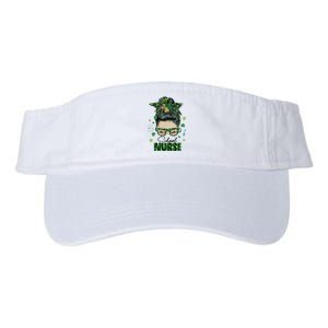 One Lucky School Nurse Saint Patrick's Day Gift Idea Nursing Valucap Bio-Washed Visor