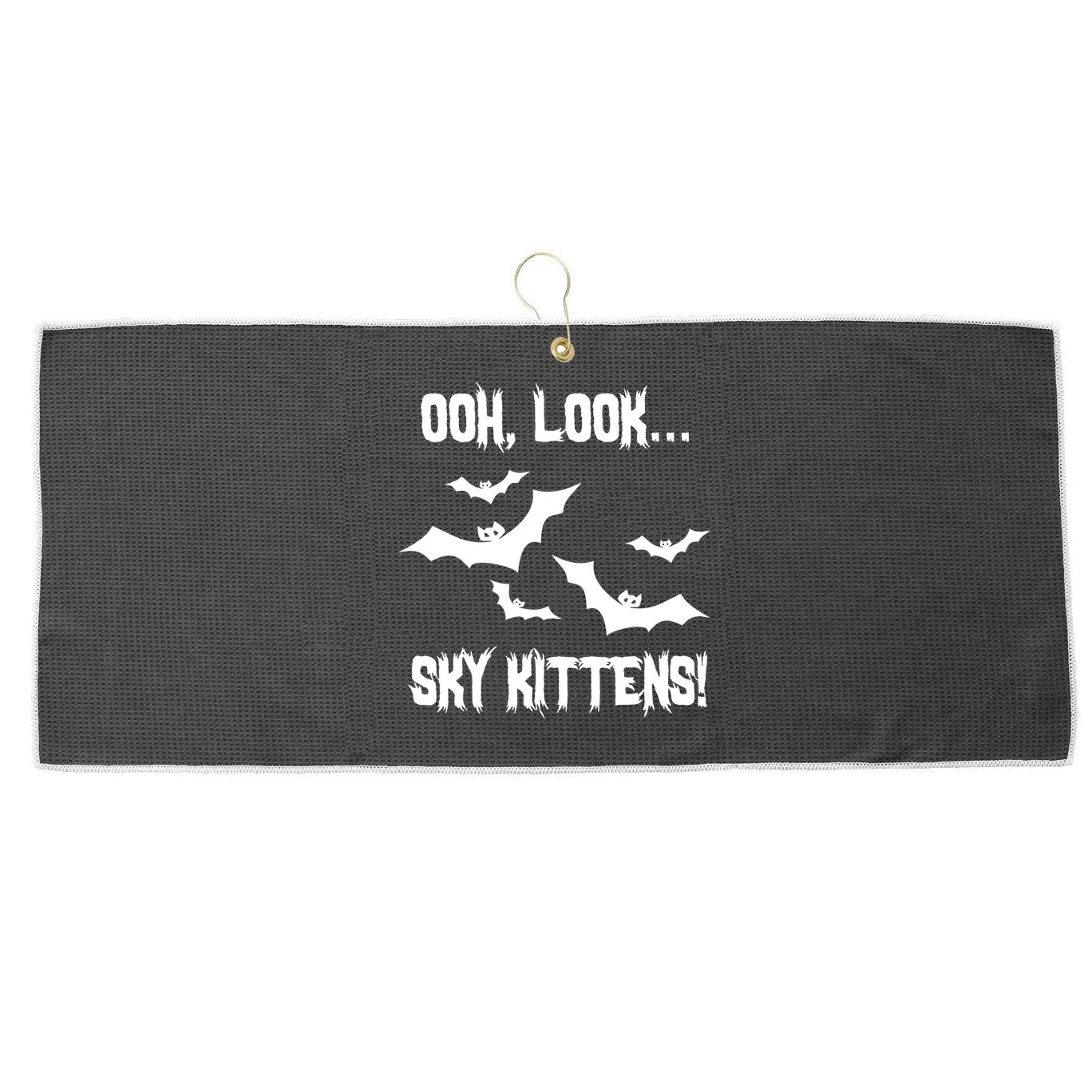 OOh Look... Sky Kittens Funny Large Microfiber Waffle Golf Towel