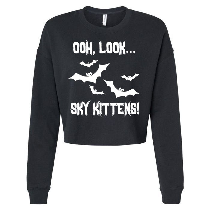 OOh Look... Sky Kittens Funny Cropped Pullover Crew