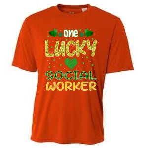 One Lucky Social Worker Saint Patrick’s Day Social Worker Cute Gift Cooling Performance Crew T-Shirt