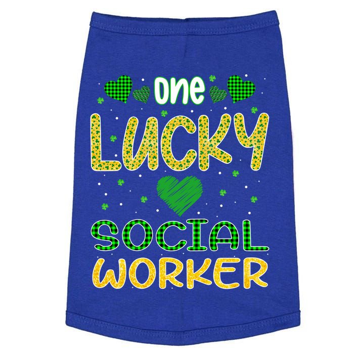 One Lucky Social Worker Saint Patrick’s Day Social Worker Cute Gift Doggie Tank