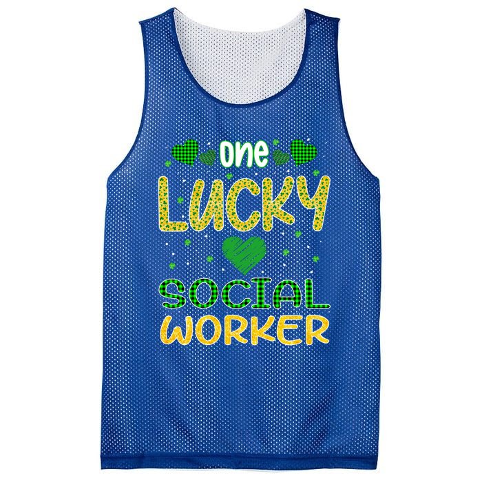 One Lucky Social Worker Saint Patrick’s Day Social Worker Cute Gift Mesh Reversible Basketball Jersey Tank