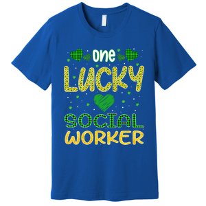 One Lucky Social Worker Saint Patrick’s Day Social Worker Cute Gift Premium T-Shirt