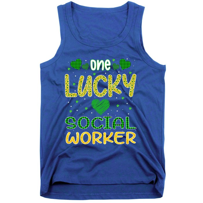 One Lucky Social Worker Saint Patrick’s Day Social Worker Cute Gift Tank Top