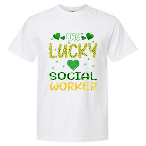 One Lucky Social Worker Saint Patrick’s Day Social Worker Cute Gift Garment-Dyed Heavyweight T-Shirt