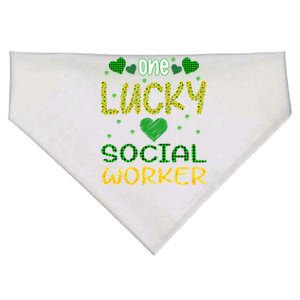 One Lucky Social Worker Saint Patrick’s Day Social Worker Cute Gift USA-Made Doggie Bandana