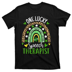 One Lucky Speech Therapist Rainbow St Patricks Day T-Shirt