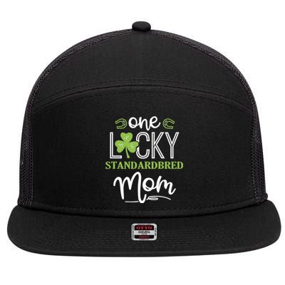 One Lucky Standardbred Horse Mom Irish Horseback Riding Cute Gift 7 Panel Mesh Trucker Snapback Hat