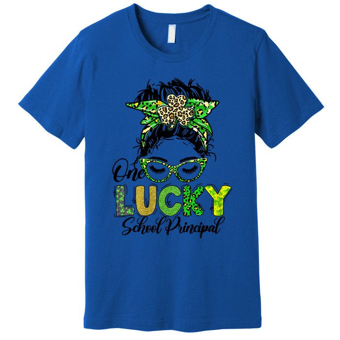 One Lucky School Principal Happy St Patricks Day Gift Premium T-Shirt