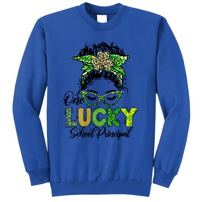 One Lucky School Principal Happy St Patricks Day Gift Tall Sweatshirt