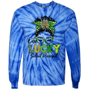 One Lucky School Principal Happy St Patricks Day Gift Tie-Dye Long Sleeve Shirt