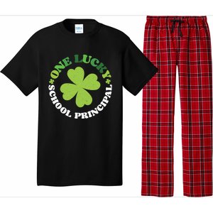 One Lucky School Principal Irish Clovers St Patrick's Day Cool Gift Pajama Set