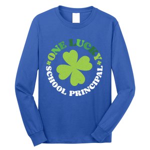 One Lucky School Principal Irish Clovers St Patrick's Day Cool Gift Long Sleeve Shirt