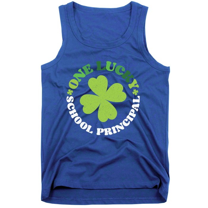 One Lucky School Principal Irish Clovers St Patrick's Day Cool Gift Tank Top