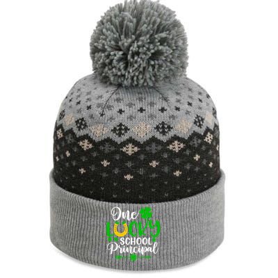 One Lucky School Principal Gift Funny St Patrick's Day Cool Gift The Baniff Cuffed Pom Beanie