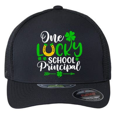 One Lucky School Principal Gift Funny St Patrick's Day Cool Gift Flexfit Unipanel Trucker Cap