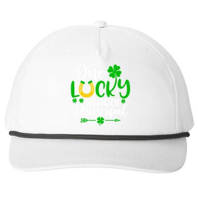 One Lucky School Principal Gift Funny St Patrick's Day Cool Gift Snapback Five-Panel Rope Hat