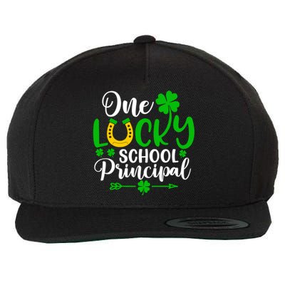 One Lucky School Principal Gift Funny St Patrick's Day Cool Gift Wool Snapback Cap