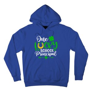 One Lucky School Principal Gift Funny St Patrick's Day Cool Gift Hoodie