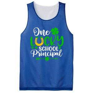 One Lucky School Principal Gift Funny St Patrick's Day Cool Gift Mesh Reversible Basketball Jersey Tank