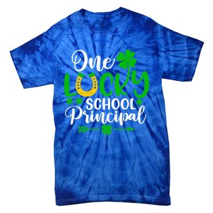 One Lucky School Principal Gift Funny St Patrick's Day Cool Gift Tie-Dye T-Shirt