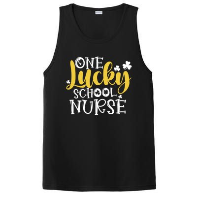 One Lucky School Nurse Cool Gift St Patricks Day Funny School Nurse Gift PosiCharge Competitor Tank