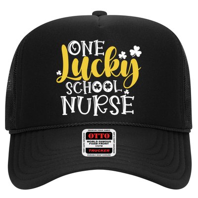 One Lucky School Nurse Cool Gift St Patricks Day Funny School Nurse Gift Trucker Hat