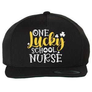 One Lucky School Nurse Cool Gift St Patricks Day Funny School Nurse Gift Wool Snapback Cap