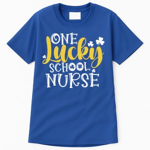 One Lucky School Nurse Cool Gift St Patricks Day Funny School Nurse Gift Tall T-Shirt