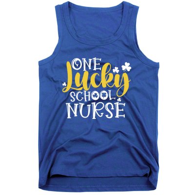 One Lucky School Nurse Cool Gift St Patricks Day Funny School Nurse Gift Tank Top