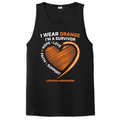 Orange Leukemia Survivor Gift Cancer Survivor Funny Gift PosiCharge Competitor Tank