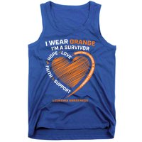 Orange Leukemia Survivor Gift Cancer Survivor Funny Gift Tank Top