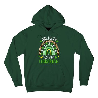 One Lucky School Librarian Rainbow St Patricks Day Hoodie