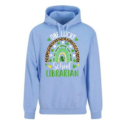 One Lucky School Librarian Rainbow St Patricks Day Unisex Surf Hoodie