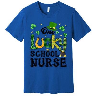 One Lucky School Nurse St Patricks Day Gift Premium T-Shirt