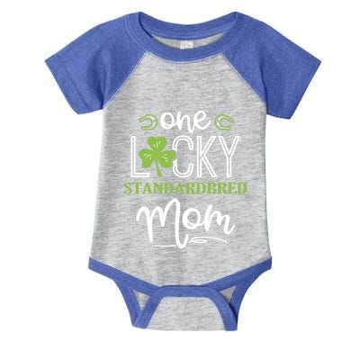 One Lucky Standardbred Horse Mom Irish Horseback Riding Gift Infant Baby Jersey Bodysuit