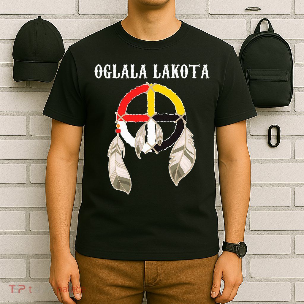 Oglala Lakota Sioux South Dakota Medicine Wheel Lakota Chief T-Shirt